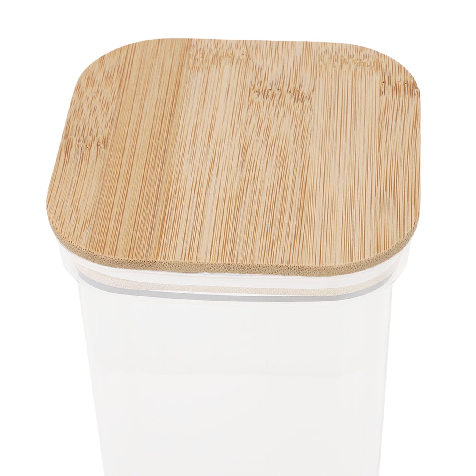 Zunate Luftdichte Vorratsdosen für Lebensmittel mit Bambusoideae-Deckeln für die Organisation in der Küche, Quadratische, Durchsichtige Kanister, 6er-Pack (8 Packungen 2000 ml x 1 + 1300 ml x 2 +