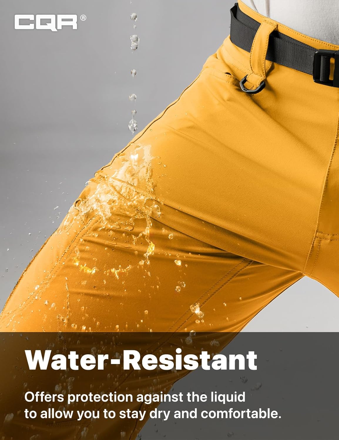 CQR Men's Quick Dry Tactical Pants, Water Resistant Outdoor Pants, Lightweight Stretch Cargo Work Hiking Pants - Image 8