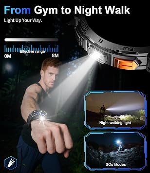 LIGE Military Smart Watch for Men with Bluetooth Call,1.62