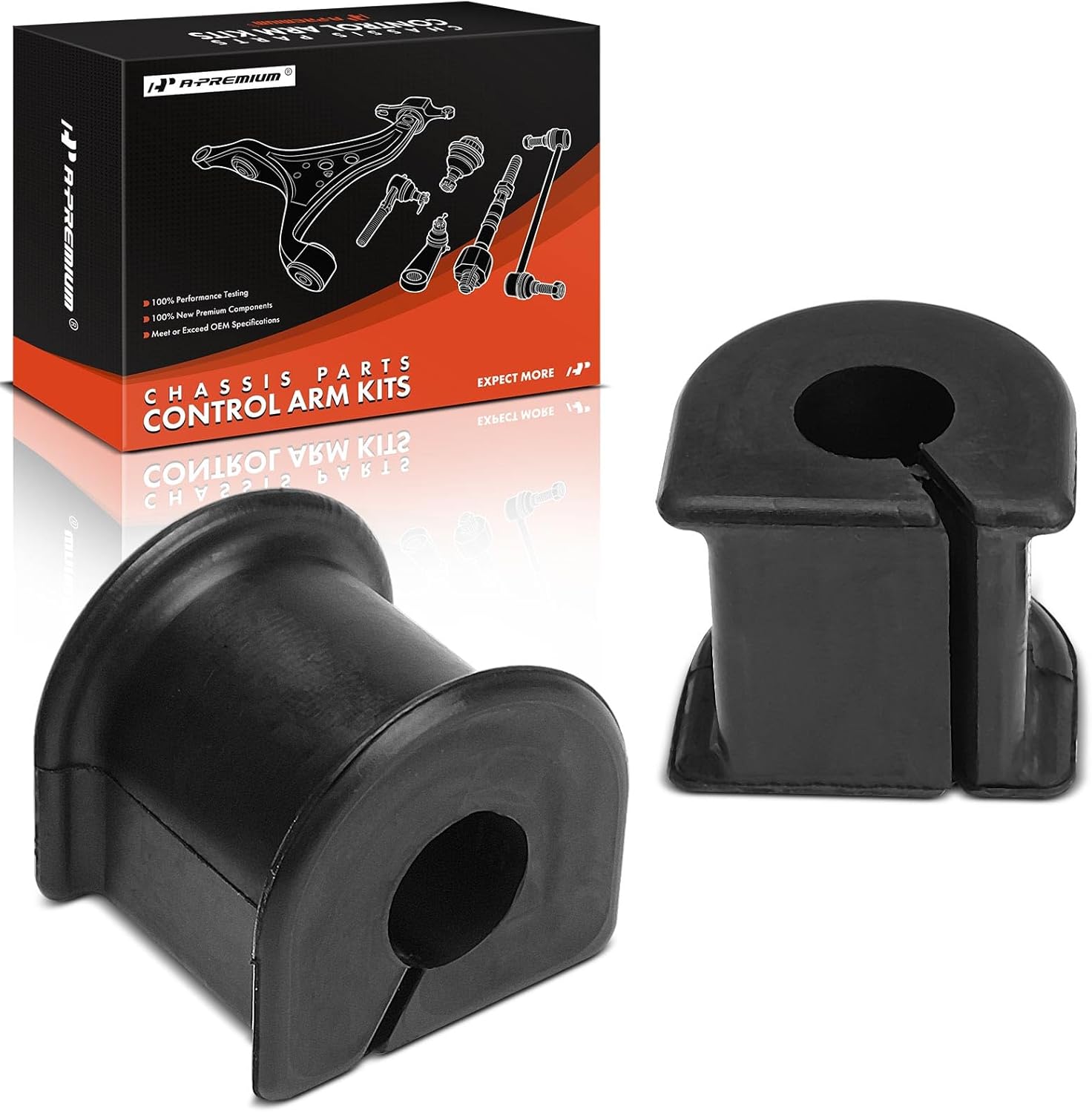 A-Premium 2 x Rear Sway Bar Bushing Kit, Compatible with Toyota FJ Cruiser 2007 2008 2009, 4WD