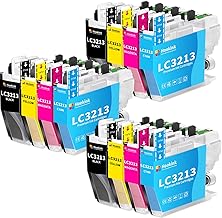 LC3213 LC-3213 XL Ink Cartridges Compatible with Brother LC3213 LC-3213 LC3211 for Brother MFC-J491DW MFC-J497DW DCP-J572dw MFC-J890DW MFC-J895DW DCP-J772DW DCP-J774DW (Pack of 12)