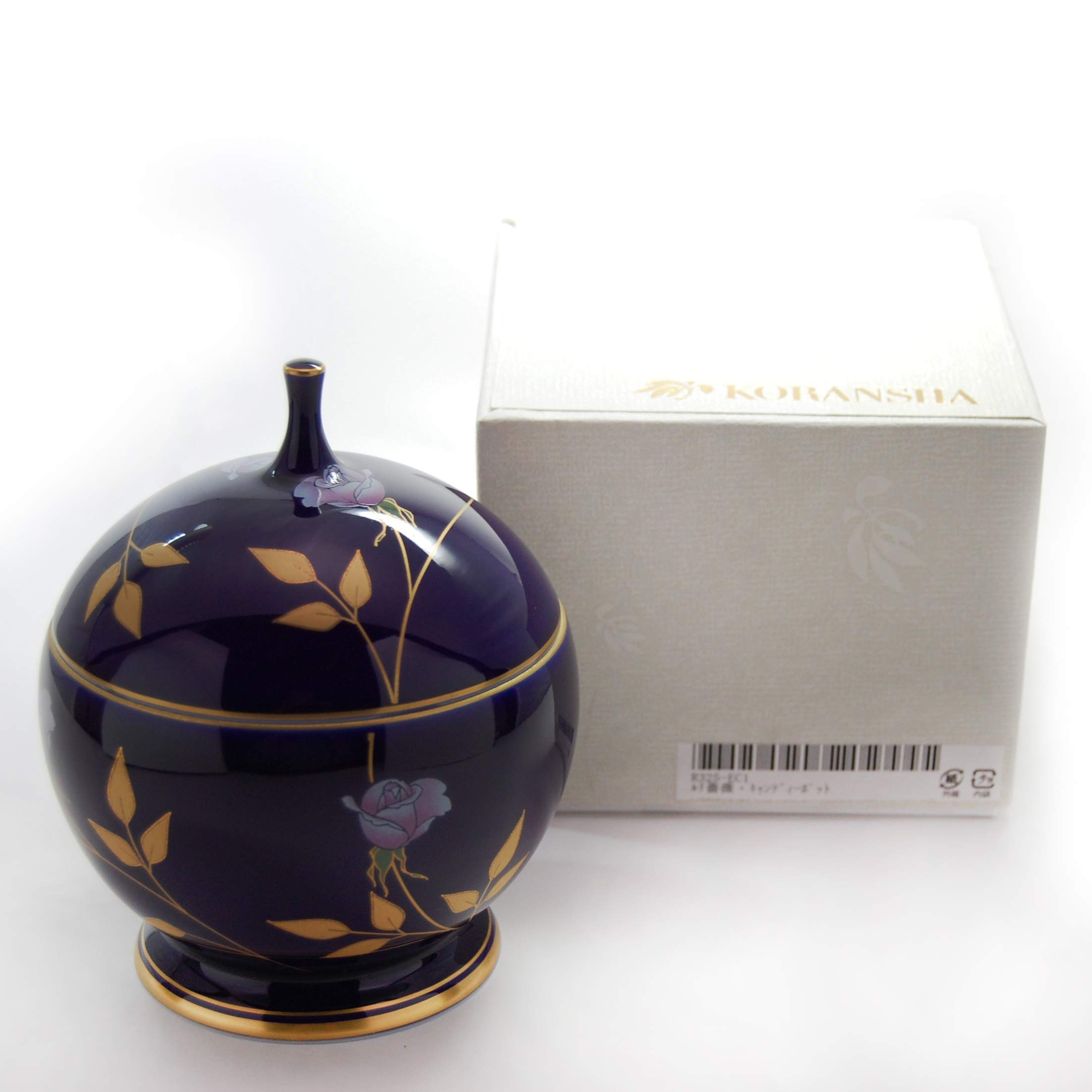 Amazon.co.jp: 香蘭社 キャンデイポット ルリ薔薇 瑠璃 15cm R325-EC11 