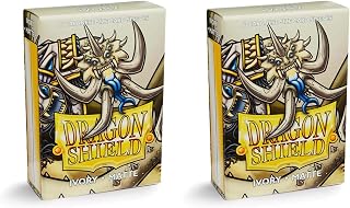 Dragon Shield Bundle: 2 Packs of 60 Count Japanese Size Mini Matte Card Sleeves - Matte Ivory
