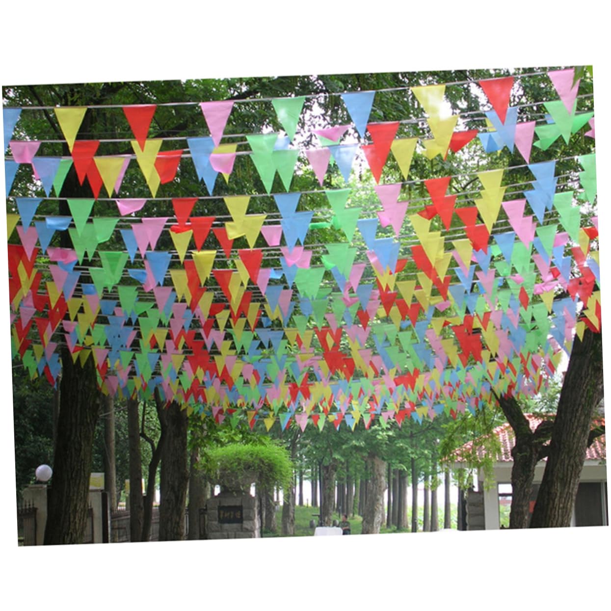 BESPORTBLE 2 Set Di Bandiere A Corda Con Ciondolo 40 M Stendardi Decorazioni Per Feste Di Compleanno E Natale 4 Confezioni * 2