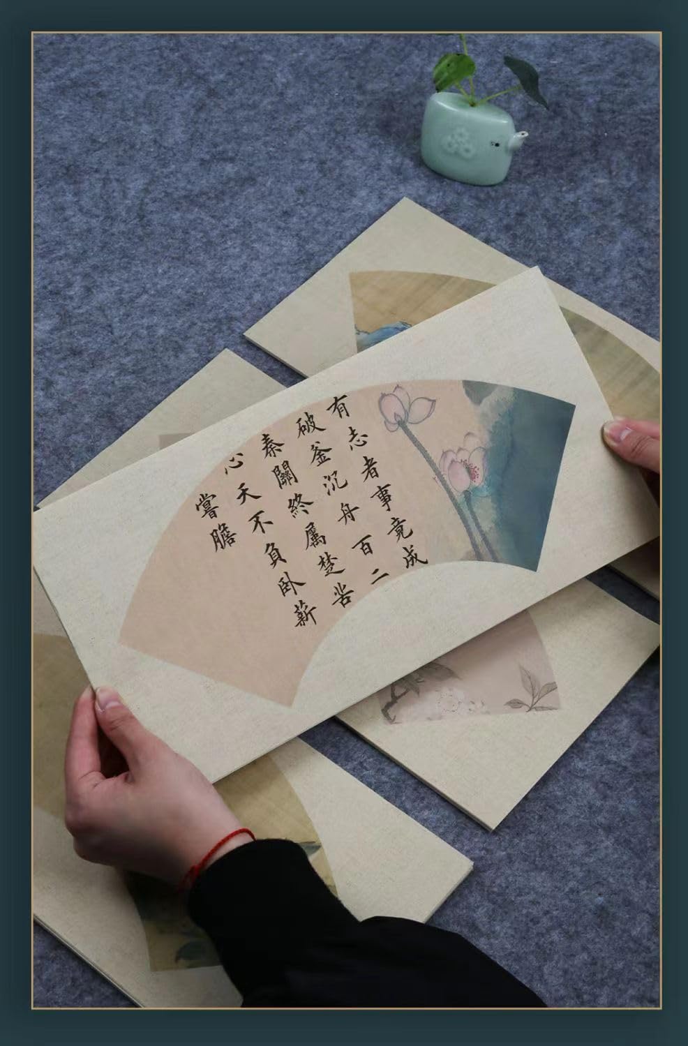 Amazon.co.jp: 扇面 書道 半紙 宣紙 千里江山図 に手紙を書く