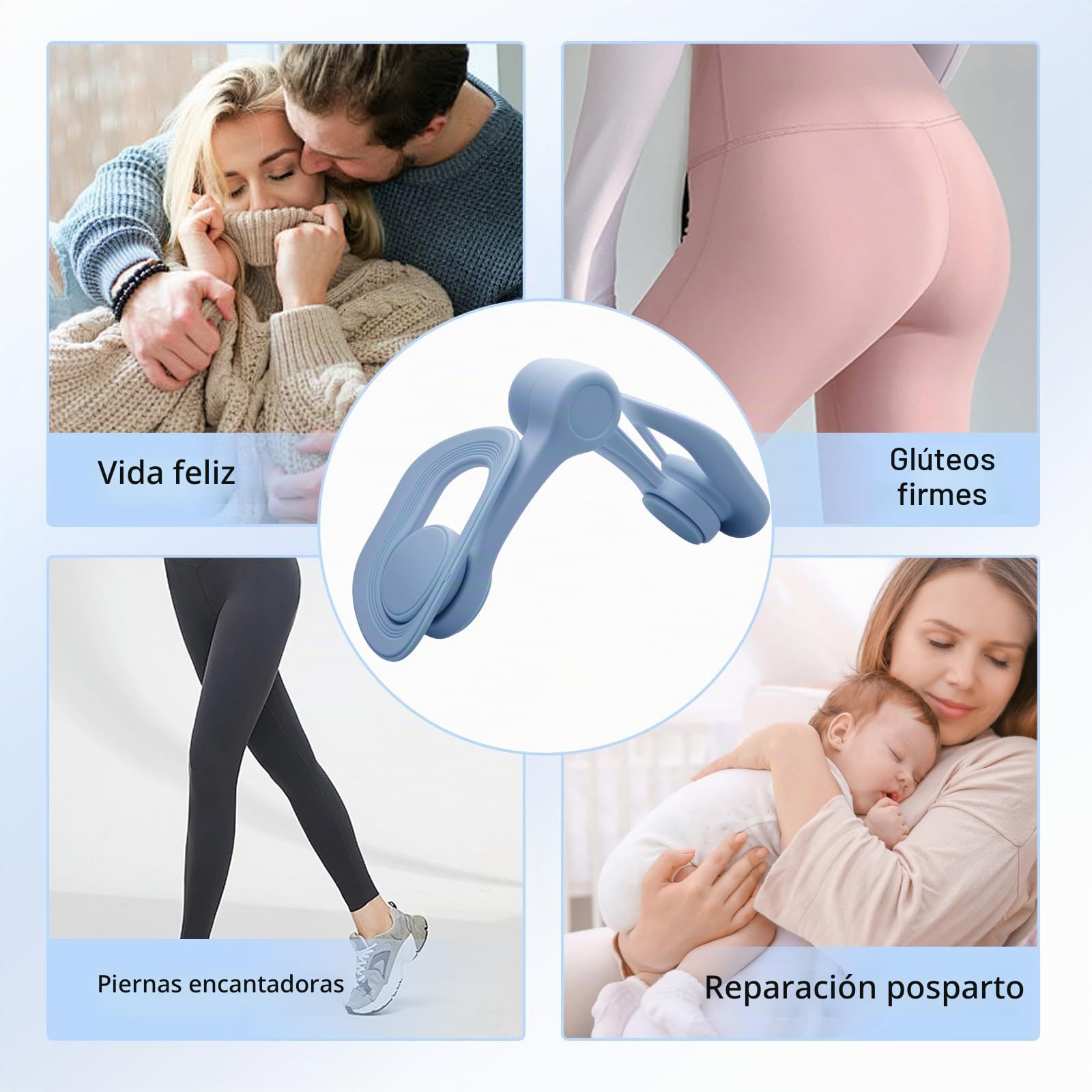 Entrenador De Cadera, Inteligente Ejercitador De Muslos, Entrenador De Músculos del Piso Pélvico, Ejercitador De Piernas Multifunción para Ejercicio, Tonificación Y Recuperación Postparto