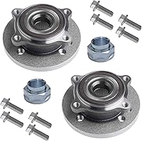 Vista 1 de TUCAREST 513226 x 2 rodamiento de rueda delantera y conjunto de cubo con pernos compatible con Mini Cooper 2002 2003 2004 2005 2006