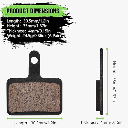 Miniatura 5 de Zacro 4 pares de pastillas de freno de bicicleta, pastillas de freno de disco de cerámica para Tektro Shimano TRP Deore Br-M575 B01s Mt200 M525 M515