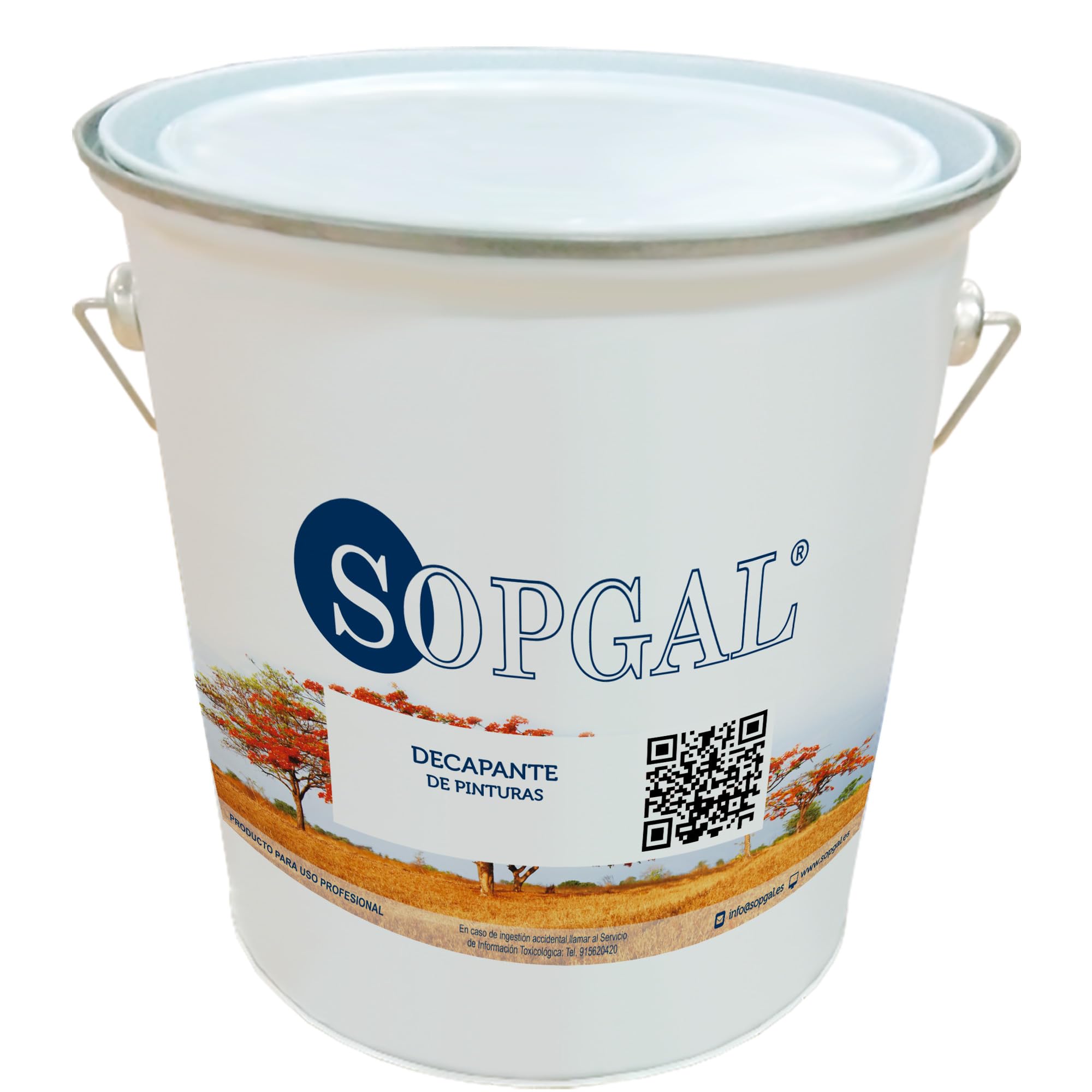Decapante para Pinturas Sopgal 5L Gel. Elimina Pintura Barnices y Esmaltes | Concentrado. Alto rendimiento. Elimina incluso grafitis y otras pintadas resistentes. Denso, antigoteo.