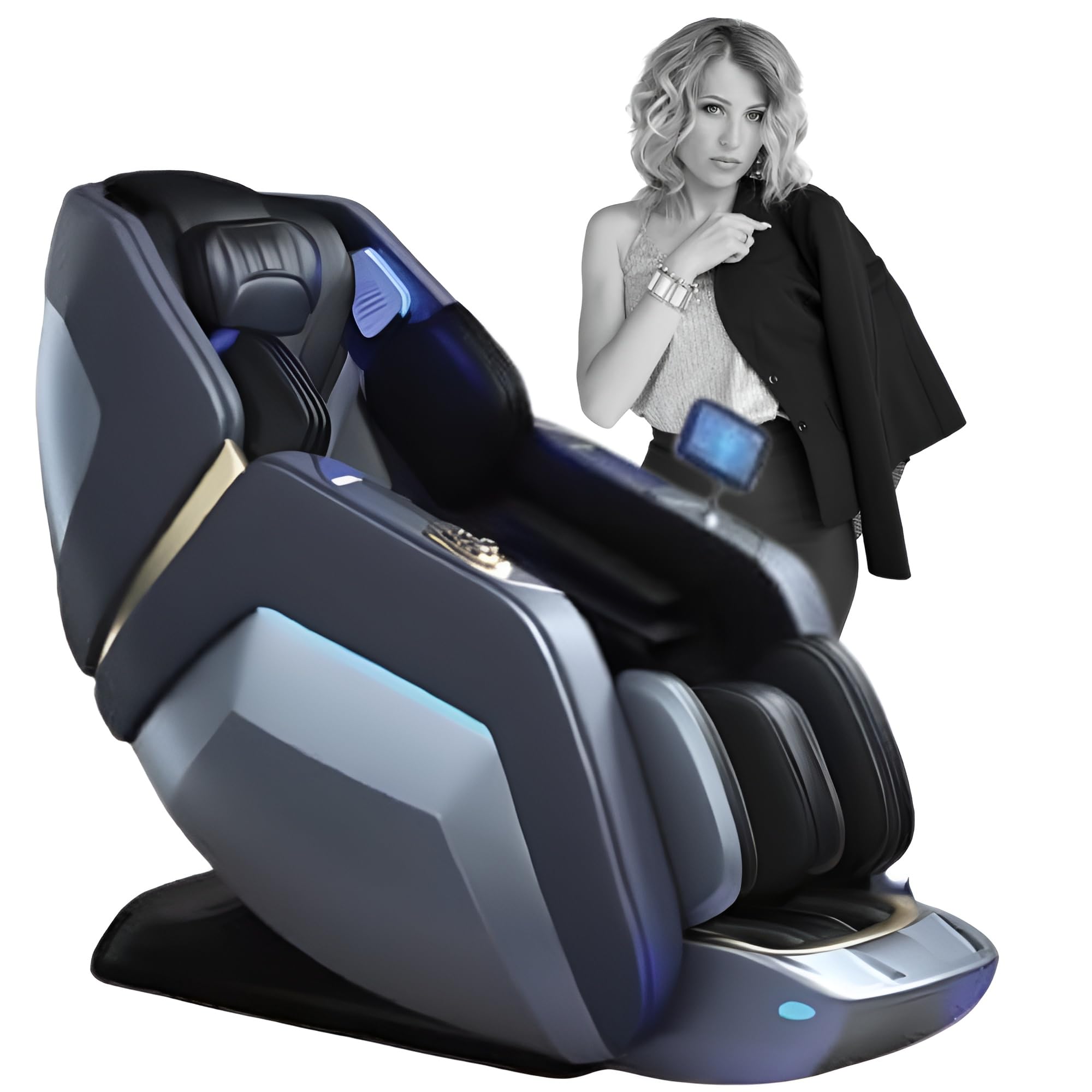 SPINE JADEX Electric Massage Chair Fully Automatic Robotic 4D Zero Gravity Shiatsu Massage for Back, Neck, Legs & Feet With Big Air Bag And Health Detection (VS-989) One year warranty