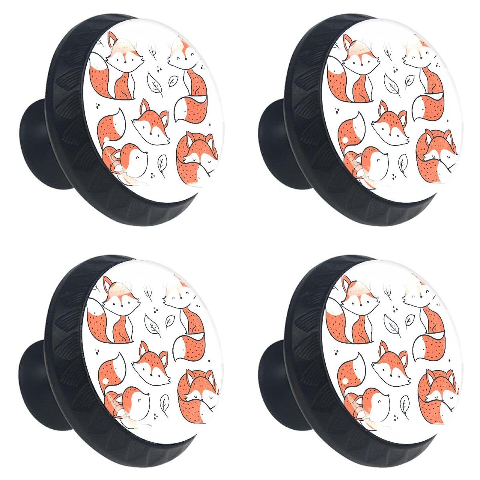 Boutons de tiroir Fox en cristal lot de 4 pour relooker facilement vos vieux meubles