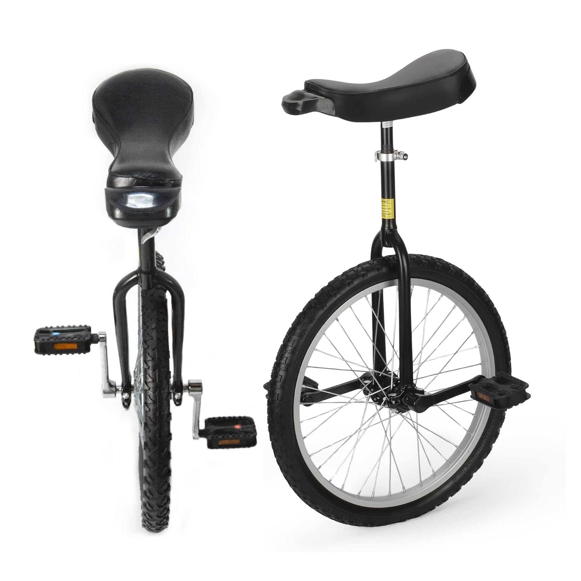 MYOYAY Einrad 20 Zoll Balance Training mit Einradständer Höhenverstellbar 20" Luxus Einrad für Kinder Erwachsene, Unisex Unicycle Fahrrad für Profis Outdoor Sportarten, Schwarz