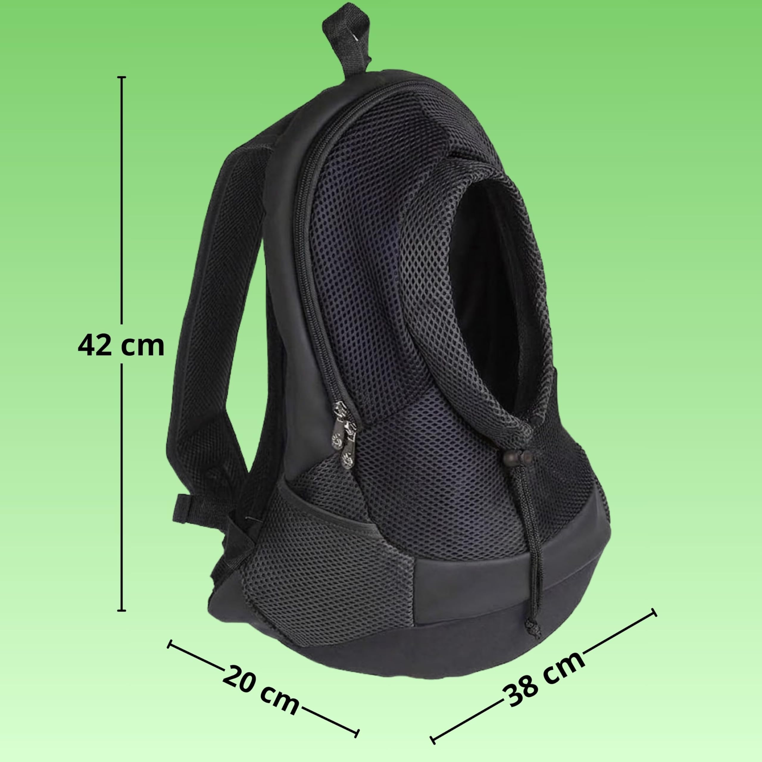 Yasta Zaino per Cani 5-7 kg, Zainetto Porta Cane Piccola, Trasportino Morbido Rete Traspirante con Foro Testa, Marsupio Viaggi Trekking
