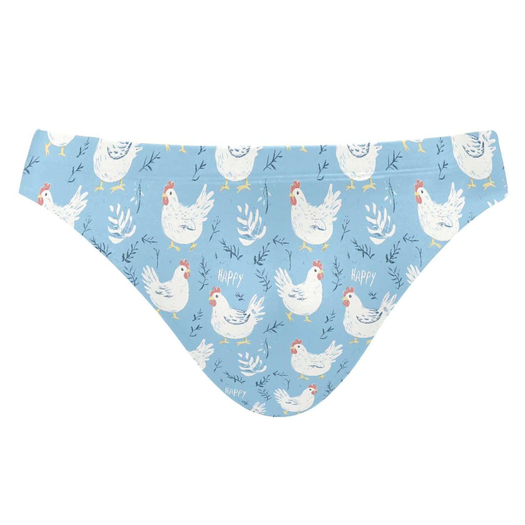 Men's Swim Briefs Cute Cock Rooster Swimsuit Beach Swimwear Bikini M B0404063