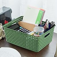 Vista 5 de Taysisiter - Cesta de almacenamiento de plástico, 4 paquetes