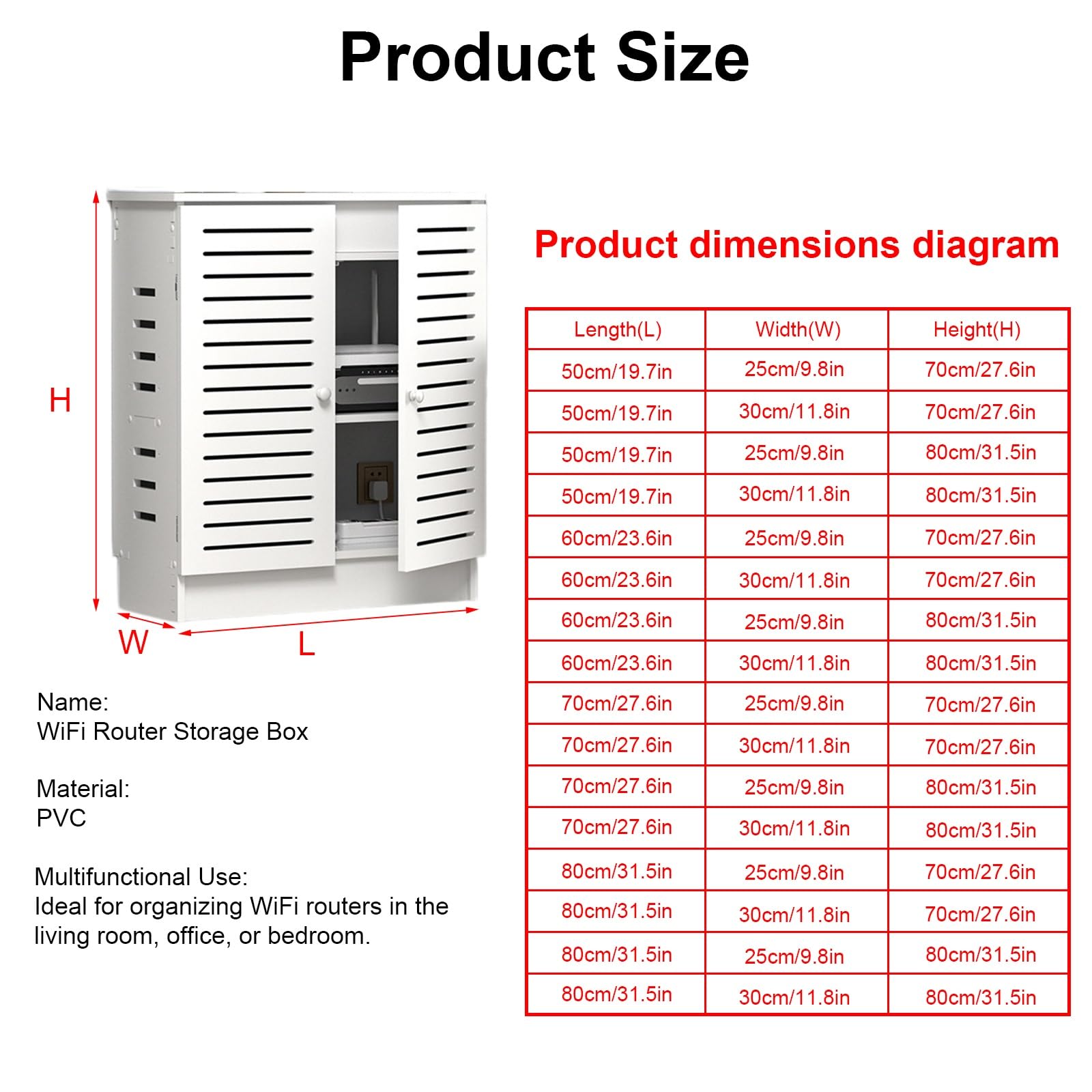 WiFi Router Cabinet Floor Stand PVC Organizer z wentylacją do zestawu do gry Top Box Game Console Storage Home Office Dekoracyjny uchwyt elektroniczny Mocna podstawa