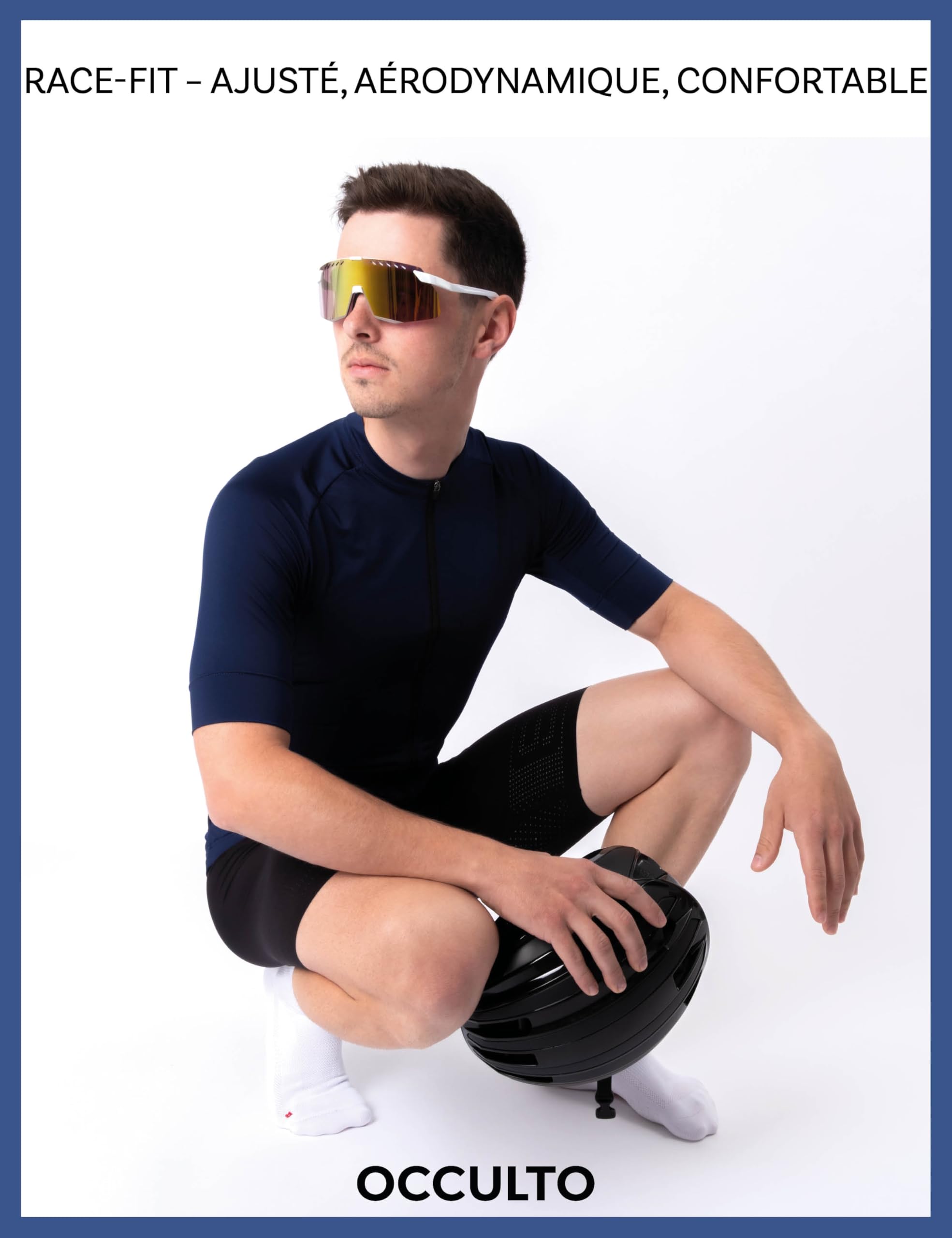 Occulto Maillot Cyclisme Homme (modèle: Milano), Maillot Velo Cycliste