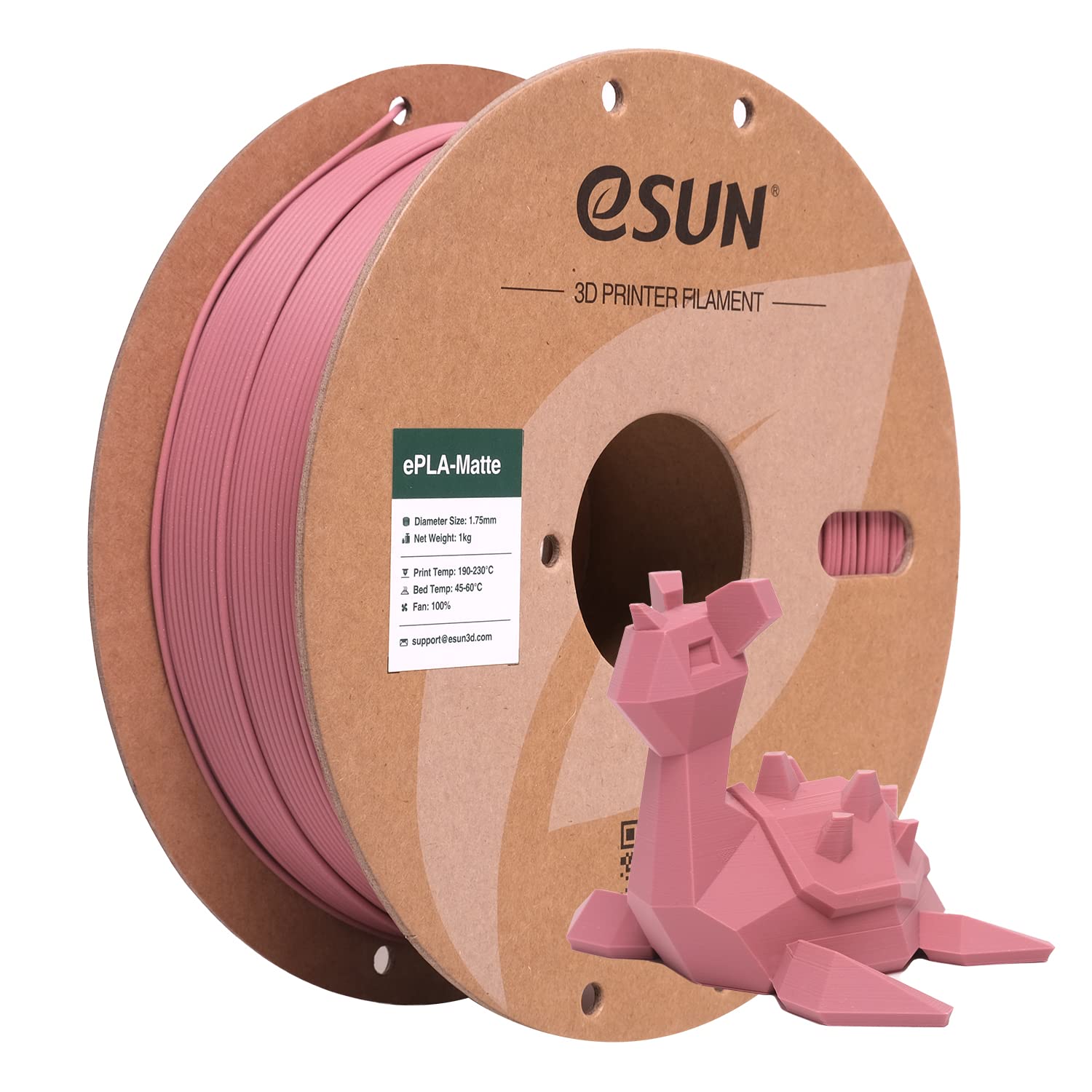 eSUN Filamento PLA opaco aggiornato 1,75 mm, filamento per stampante 3D PLA opaco, precisione dimensionale +/- 0,02 mm, bobina da 1 kg filamento di stampa 3D per stampante 3D, viola Morandi opaco