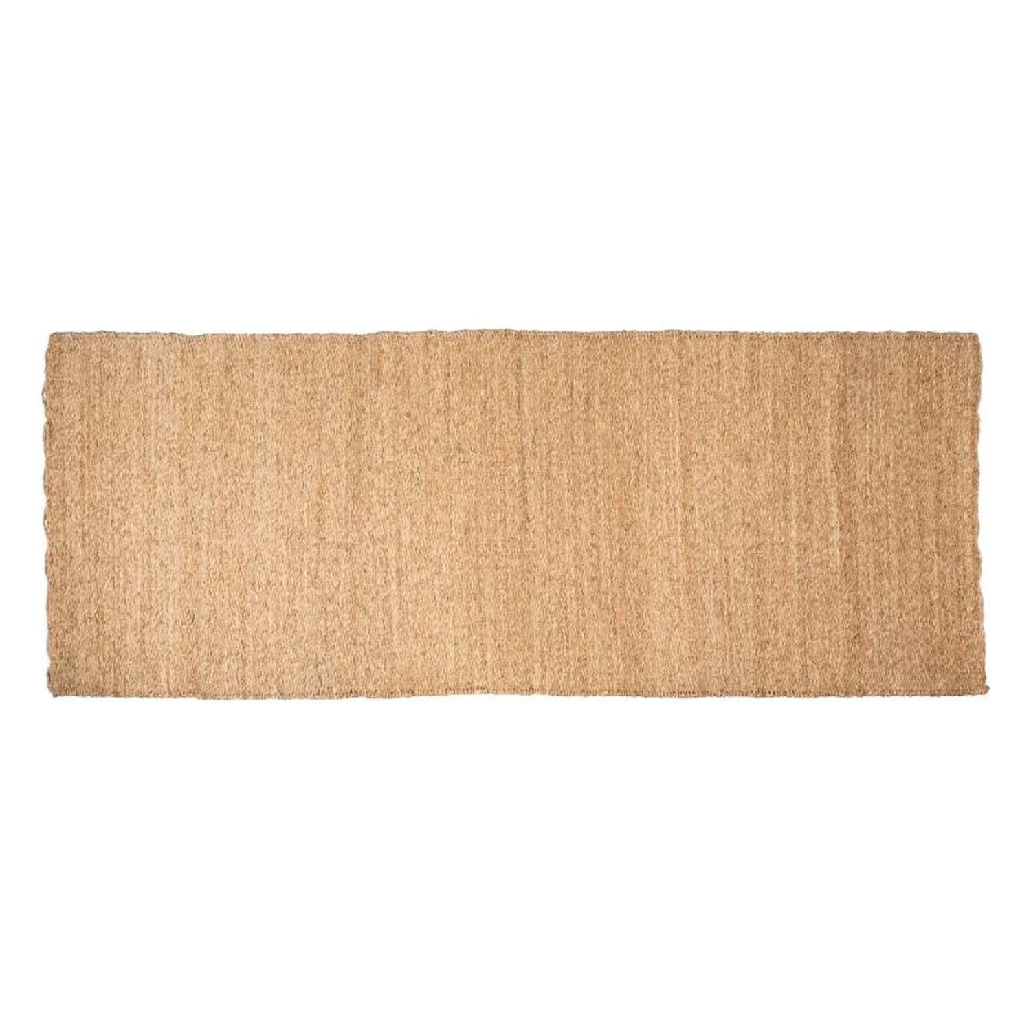 AUBRY GASPARD - Tapis en Jonc - 200 x 80 cm - Finitions 100% Naturel - Attaches en Nylon - Marron Clair - Entretien Facile - Design Épuré et Authentique pour Intérieur Élégant