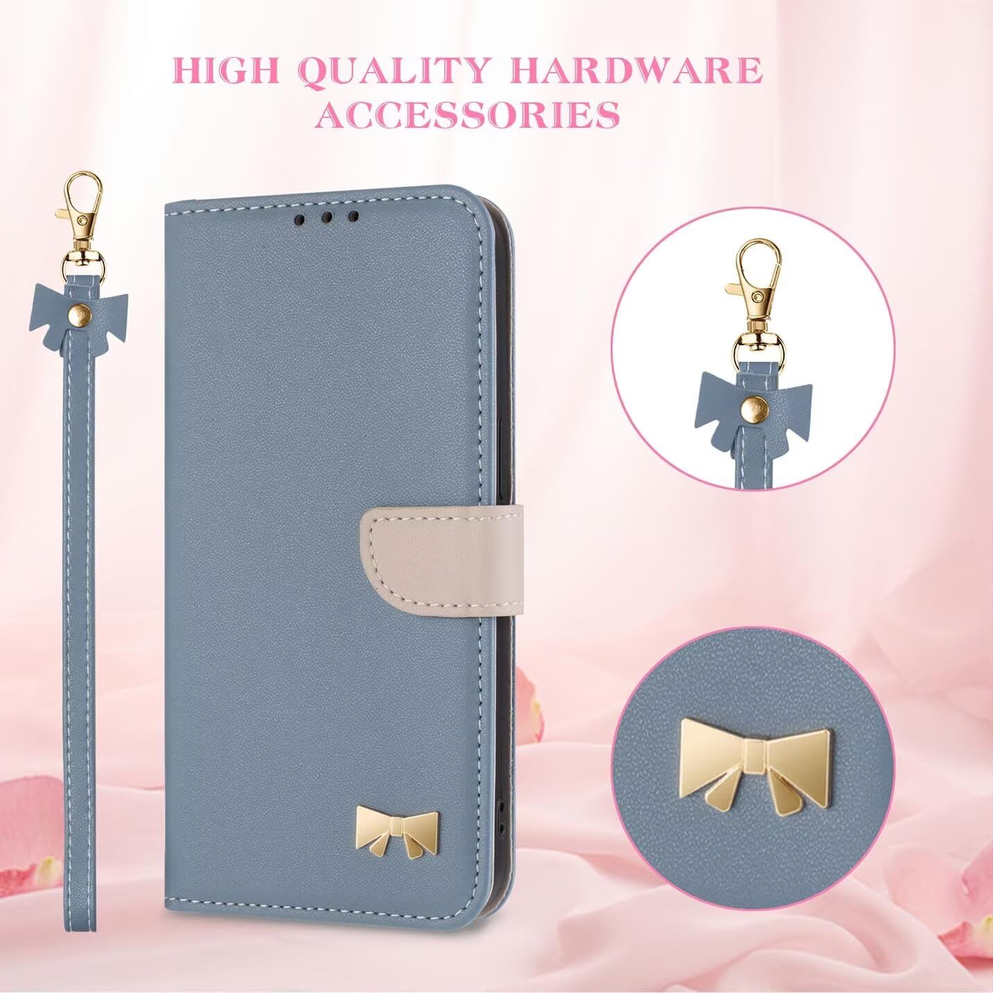 Coque Cuir BORYA Pour Xiaomi 15T Pro - Protection Antichoc, Blocage RFID, Portefeuille Intégré - Bleu