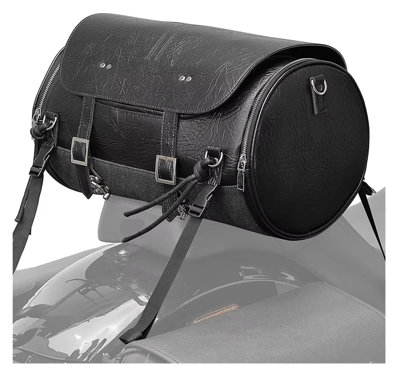 Moto Paraurti Borsa per Sportster per Softail per Dyna per V-Star per Shadow Coda Moto Sella Posteriore in Pelle Borsa da Espandibile 18-22L