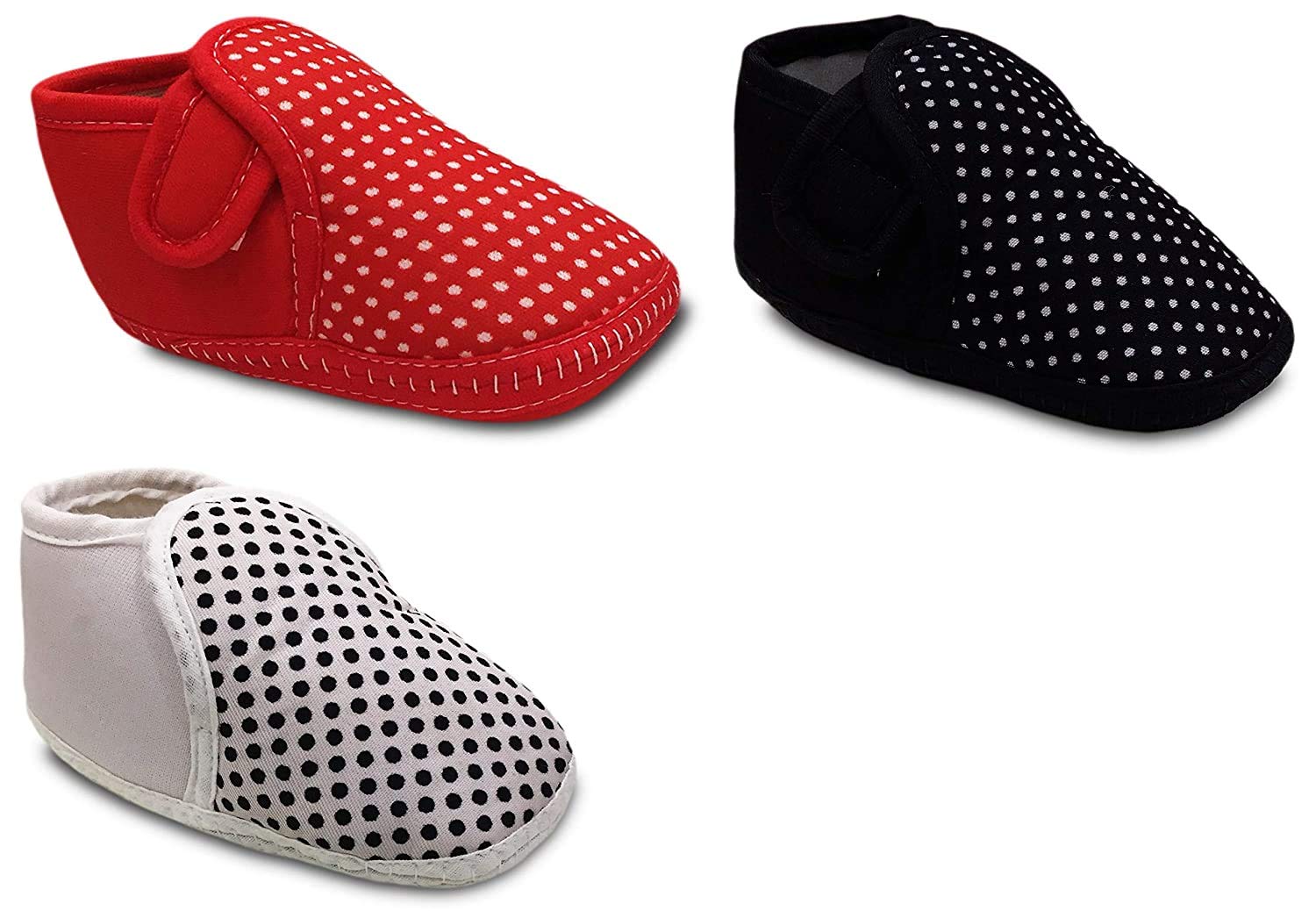 Kids shoes for baby girl and boy stylish red shoes booties 0 to9 months zero size Adorable, Soft and Comfortable Shoes for Newborns Perfect Baby Shower Gift Kids Choice Combo of 3 Pair Boties Red, Black, White-image-29