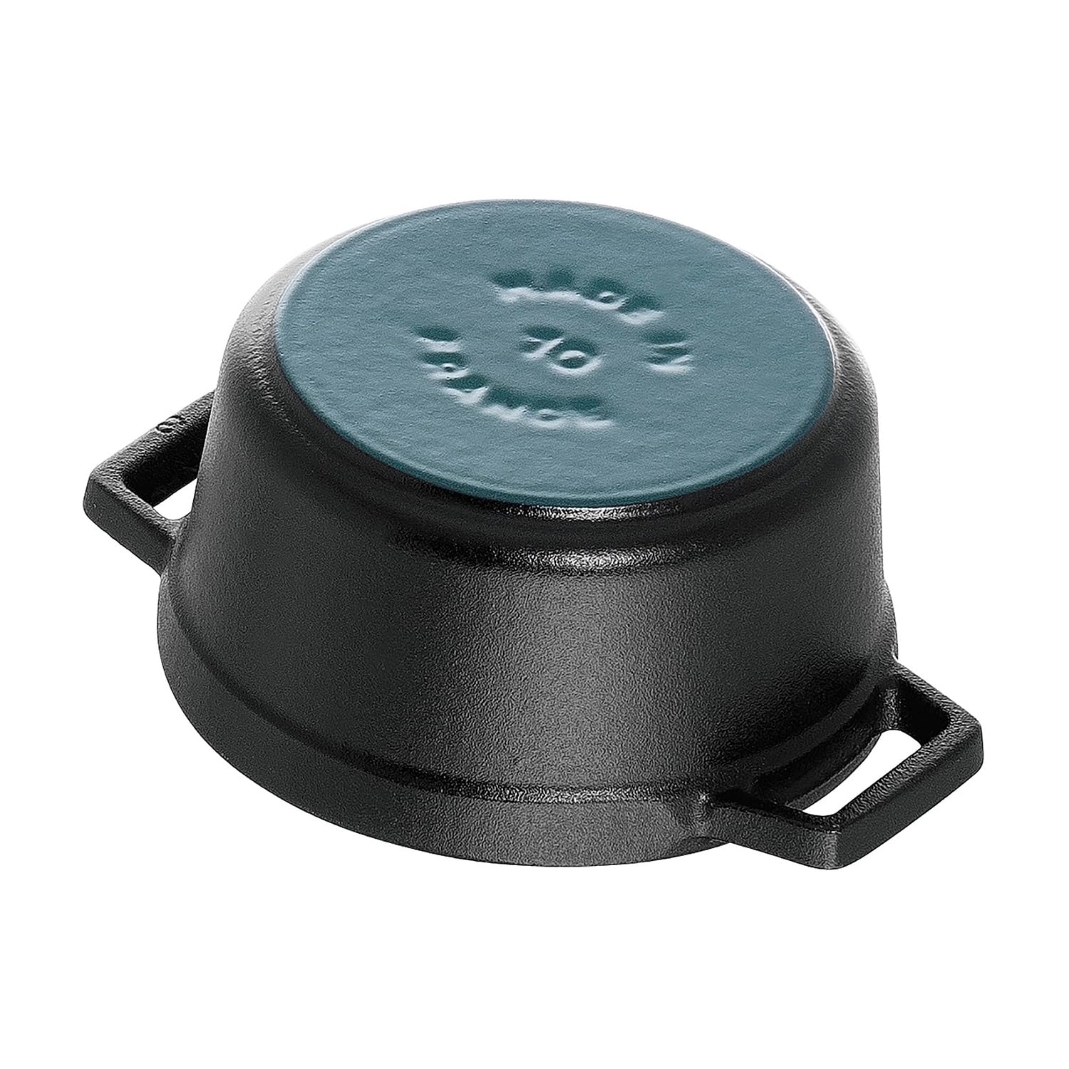 STAUB Mini Cocotte en Fonte Émaillée avec Couvercle, Tous feux dont induction, 1 personne, Ronde, 10 cm, 0,25 L, 1 kg, Noir Mat