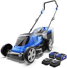 WILD BADGER POWER Lawn Mower 40V Brushless 16" Cordless, 5 Cutting Height Adjustments, Electric Lawn Mower, Quickly Foldin...