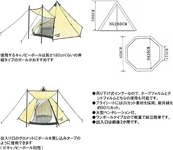 Amazon.co.jp: North Eagle(ノースイーグル) テント ワンポールテント
