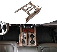 Vista 11 de Voodonala Cubierta de panel de consola de engranajes estilo madera negra para Ford F150 2015-2020 (madera negra, 1 unidad, ABS)