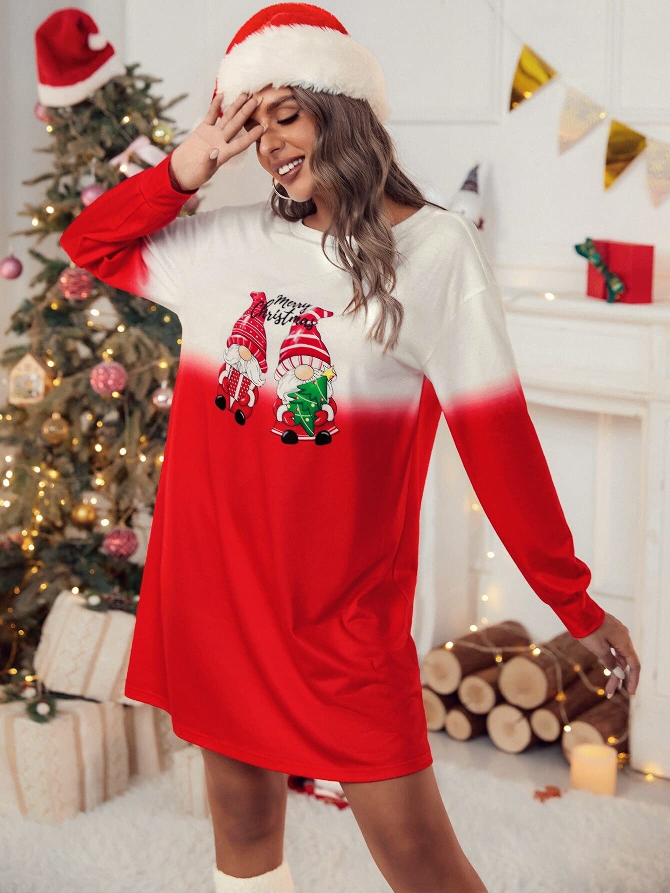 white christmas dresses Christmas color elegant dress – remulia main image 1