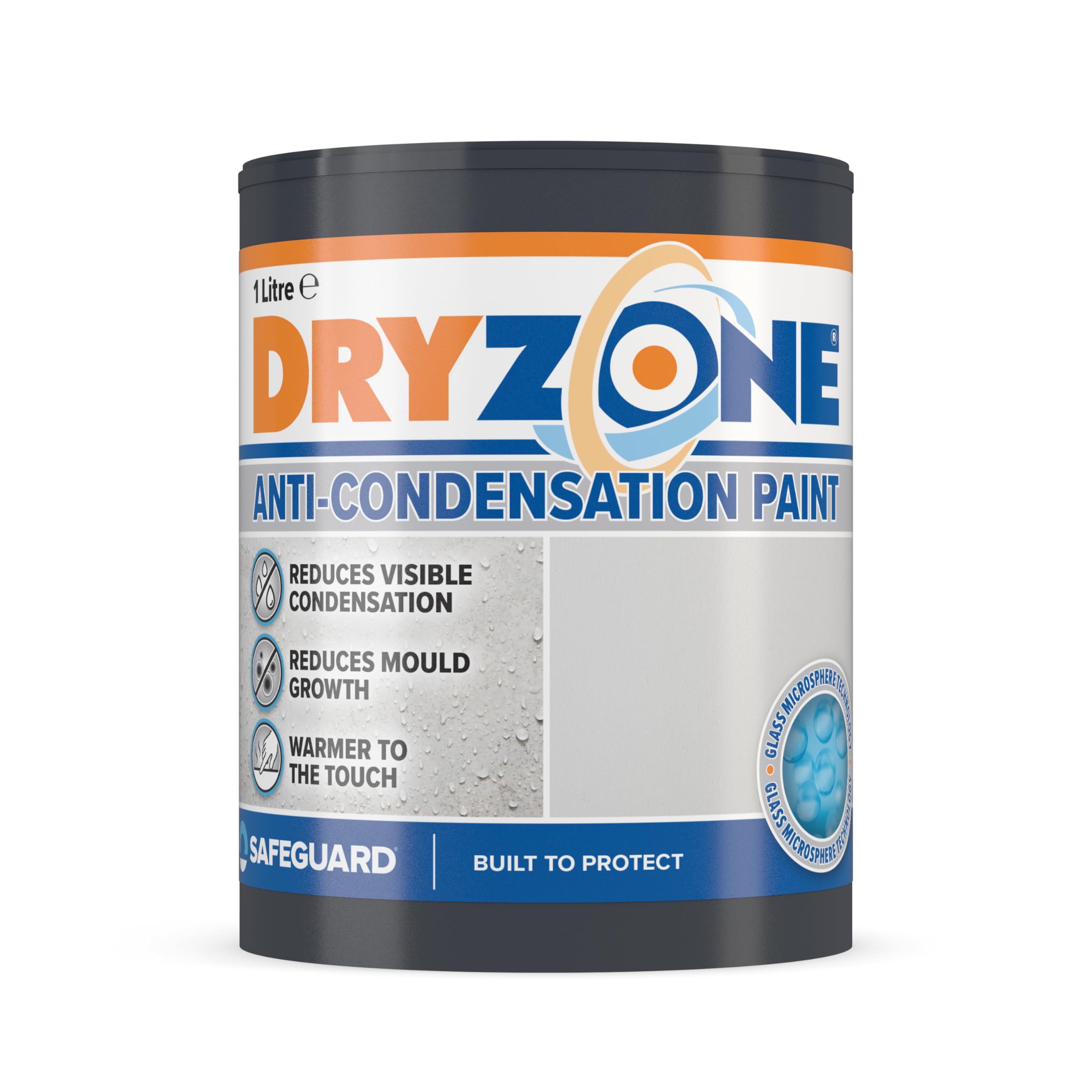 Dryzone Anti Condensation Paint (1 Litre, White, Matt Finish) Thermal Paint that helps prevent mould and fungal growth