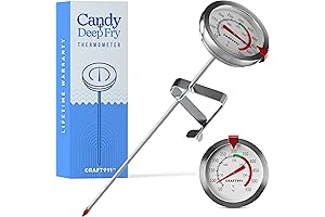 Candy Thermometer with Pot Clip - Deep Fry Oil Thermometer for Frying