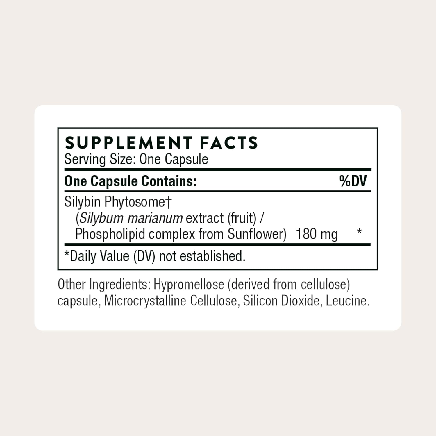 THORNE - Milk Thistle Phytosome (Formerly Siliphos) - Botanical Extract Complex for Antioxidant and Liver Support* - Third-Party Certified - Gluten, Dairy & Soy-Free - 90 Capsules - Image 2