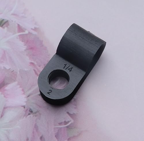 Miniatura 3 de SOWAKA 50 abrazaderas de cable 14 negro tipo R de nailon para montaje de cables de montaje de cables para cables de montaje de cables de tuberías