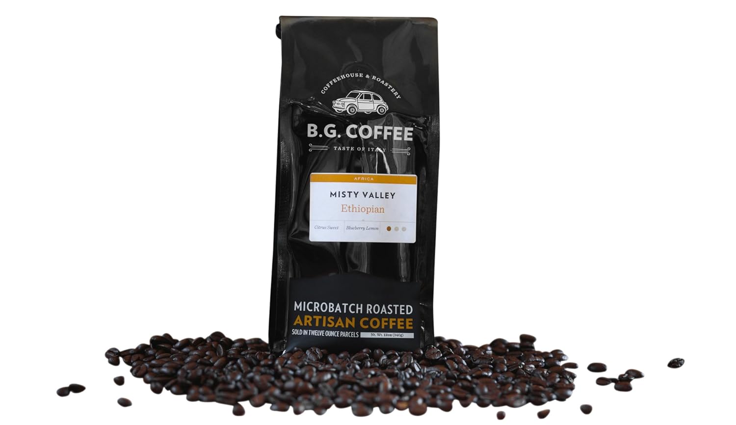 B.G. Coffee Misty Valley 12 oz (Ethiopian Yirgacheffe