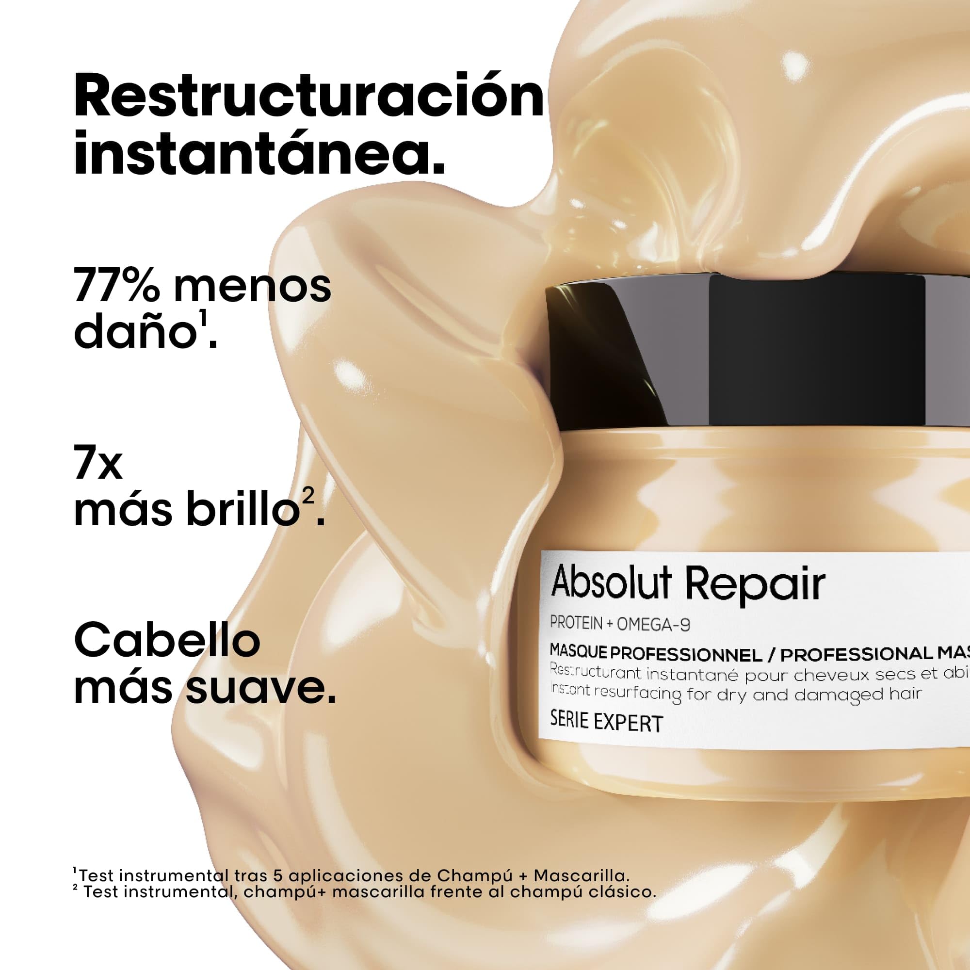 L’Oréal Professionnel, Mascarilla Tratamiento Reconstructor para Pelo Seco y Dañado, Absolut Repair, 250ml