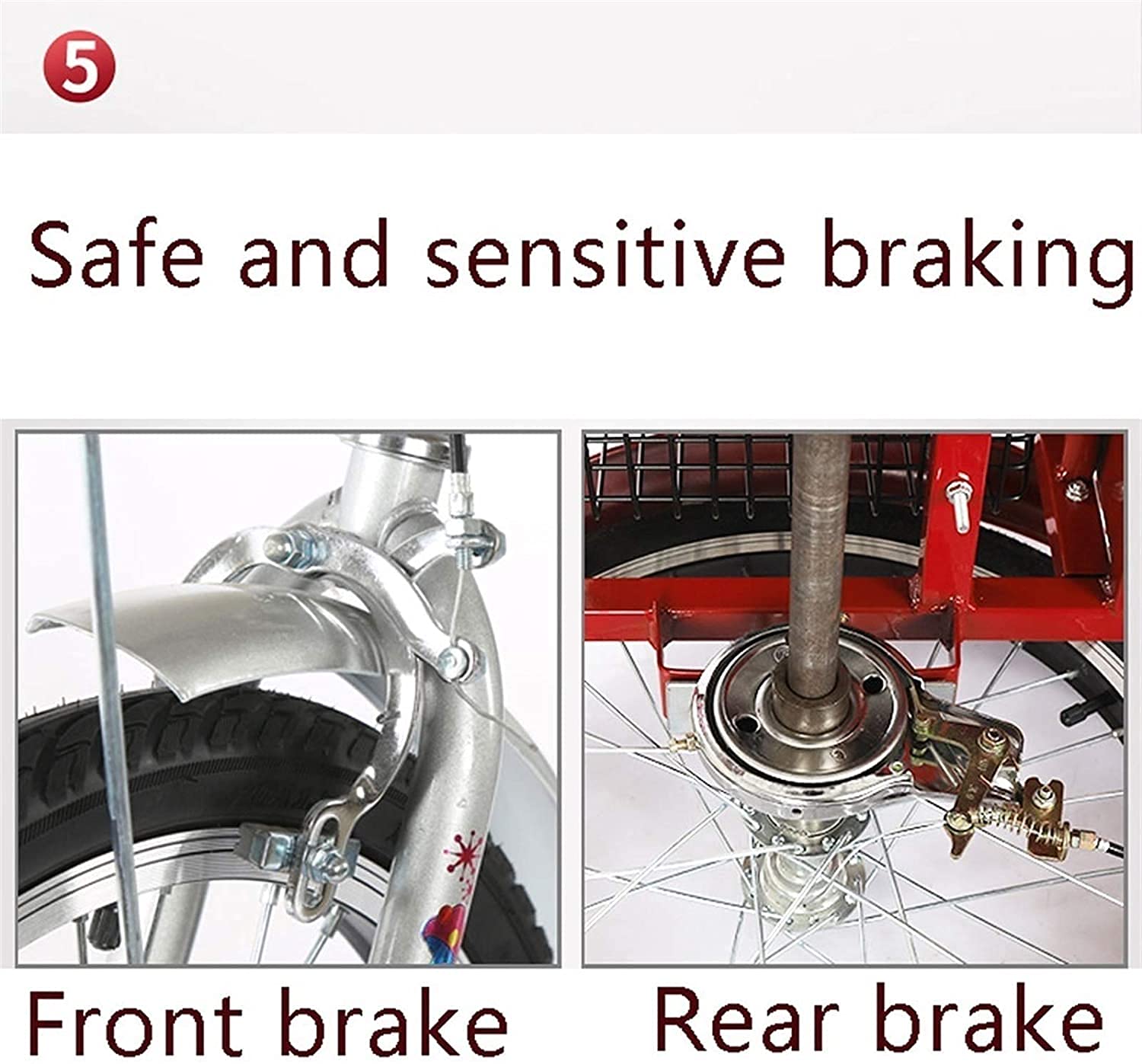 PAGOIAAR Adult Cargo Tricycles Beach Cruiser Bikes Shopping Tricycle for Elderly Adults 3 Wheel Bikes 20 Inch 1 Speed Adult Trikes Bicycles with Large Basket for Recreation Shopping Exercise