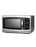 Microwave 1&period;3 Cu Ft with 10 Power Levels&comma; Microwave with Pull Handle Door Lock&comma; 1000W Countertop Microwave with Timer and Digital Controls&comma; Stainless Steel