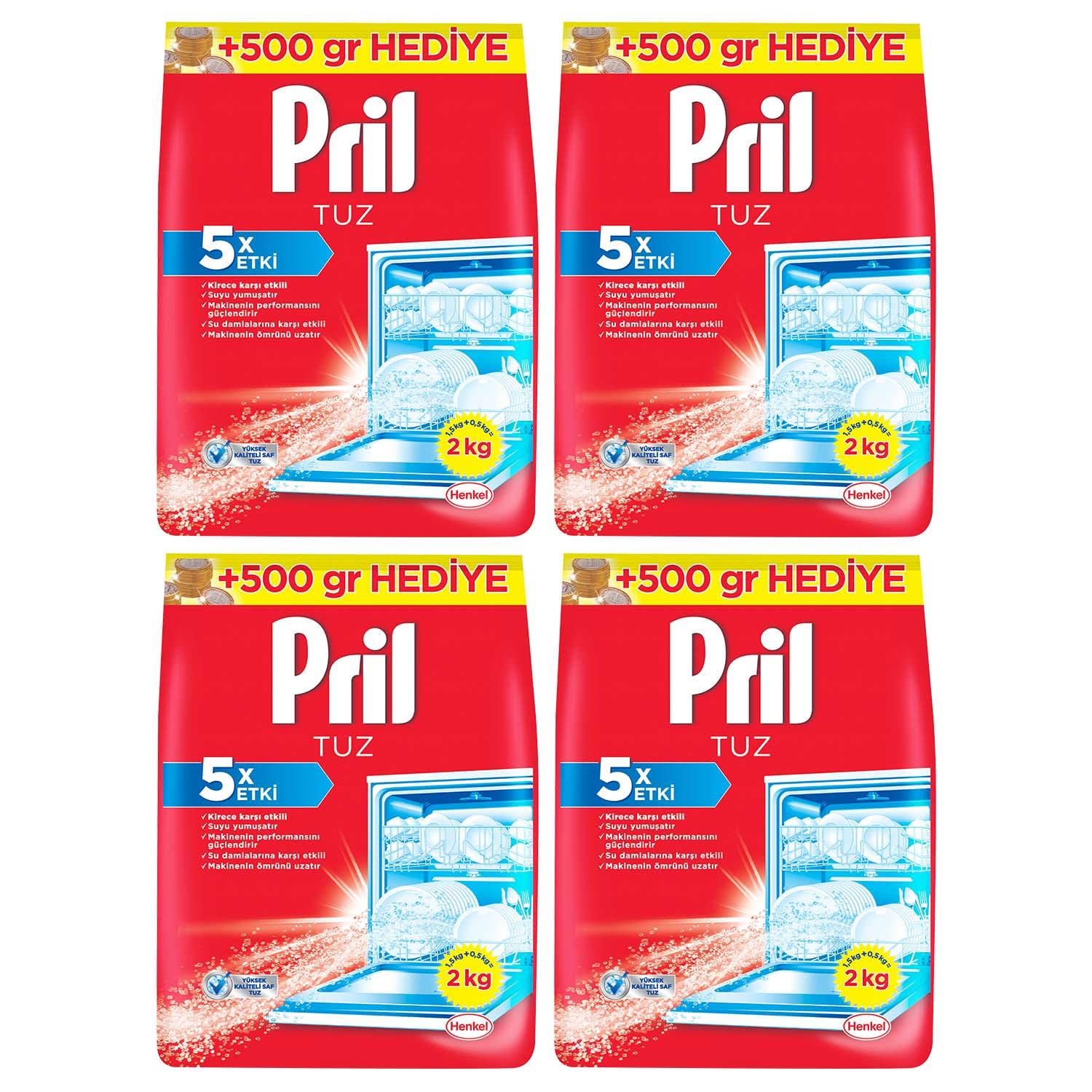 Pril 5 Etki Bulaşık Makinesi Tuzu 2 kg (8, kg)