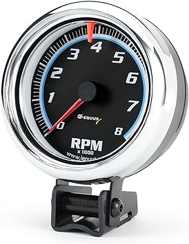 Equus 6078 3-3/8" Bezel Tachometer, Chrome