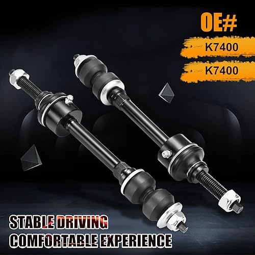 Miniatura 10 de Barra estabilizadora, eslabones de extremo de barra estabilizadora frontal, compatible con Ford F-150 2005-2008, Mark LT 2006-2008, 2 unidades