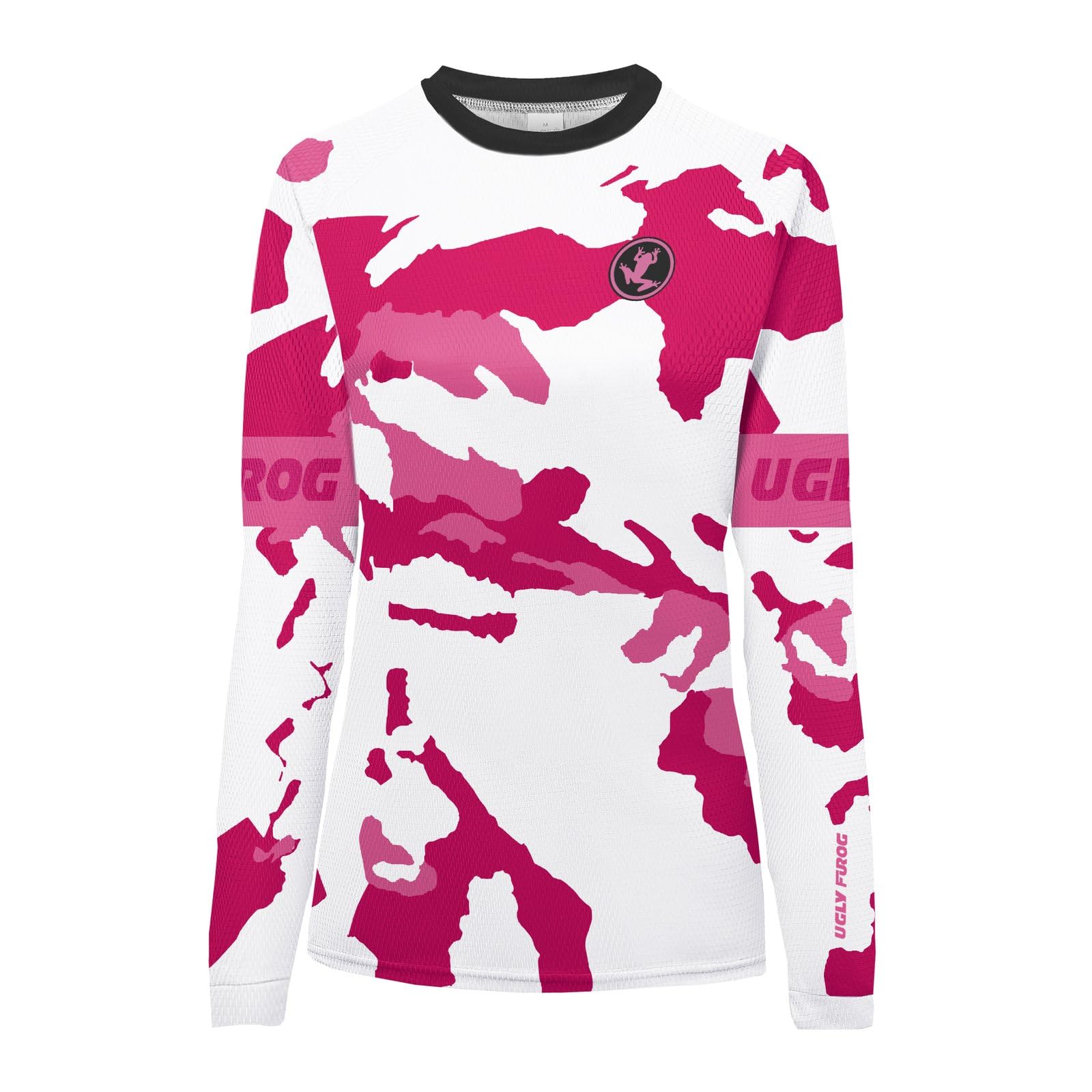UGLY FROG MTB Jersey Damen Kurzarm/Langarm Downhill Trikot Radtrikot Damen Mountainbike Freeride BMX Fahrradtrikot Motocross DH FR Offroad Bekleidung DHVH01