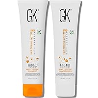 GK Hair Cheratina Globale Moisturizing Shampoo e Balsamo Set Idratanti per Capelli Colorati