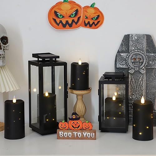 Miniatura 2 de Velas de color marfil sin llama con cadena de luces integradas, velas a pilas con control remoto, 5 velas LED parpadeantes, velas eléctricas de