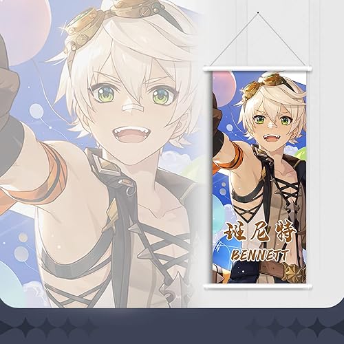 Miniatura 1 de Yuedevil Póster de anime Bennett de anime Bennett, póster de pergamino de anime para colgar en la pared, lienzo artístico prémium para decoración de