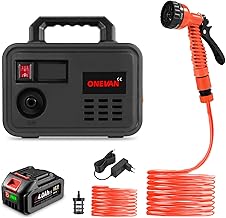 ONEVAN Wireless Transfer Pump 20V 200GPH Portable Multi-purpose Battery Powered with Hose Kit for Garden, Tub, Tank, Aquarium, Inflatable Pool