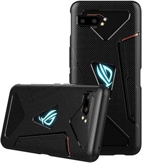 DDJ Capa ASUS ROG Phone II, capa ultrafina de TPU macia, flexível e leve à prova de choque, capa de pára-choques repelente de sujeira para ASUS ROG Phone II ZS660KL (preta)