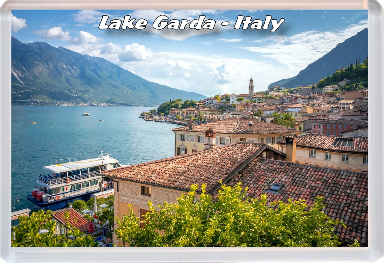 Baked Bean Store Multicolor Lake Garda - Italy - 96 X 67Mm Jumbo Fridge Magnet/Magnets Bbsfhm291