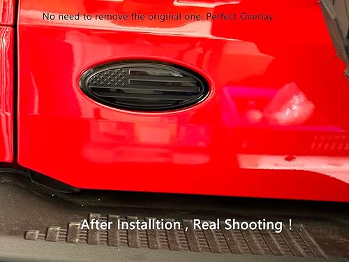 Miniatura 10 de Emblema de repuesto de 12 pulgadas para Ford F250 F350 Super Duty Rejilla Delantera Puerta Trasera Cubierta de Aluminio Americano Negro Emblema